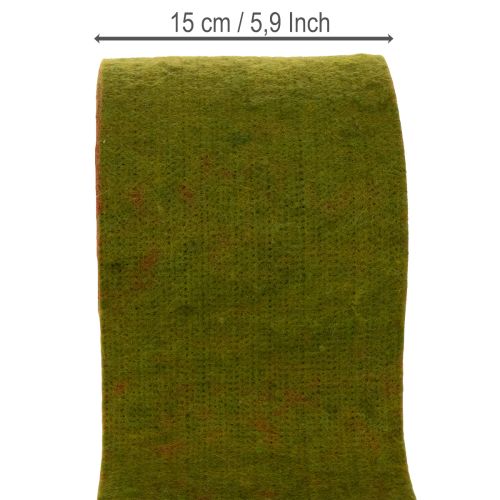 Cinta de fieltro de lana bicolor para macetas de floristería, verde/rojo, 15 cm x 5 m | Floristik24.es