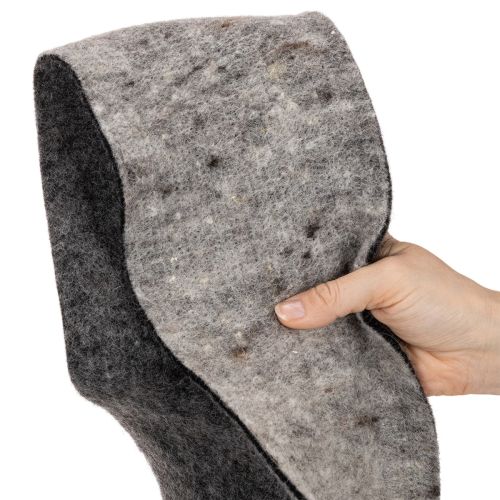 Bisagra para maceta de fieltro de lana bicolor, gris/negro, 15 cm x 5 m | Floristik24.es