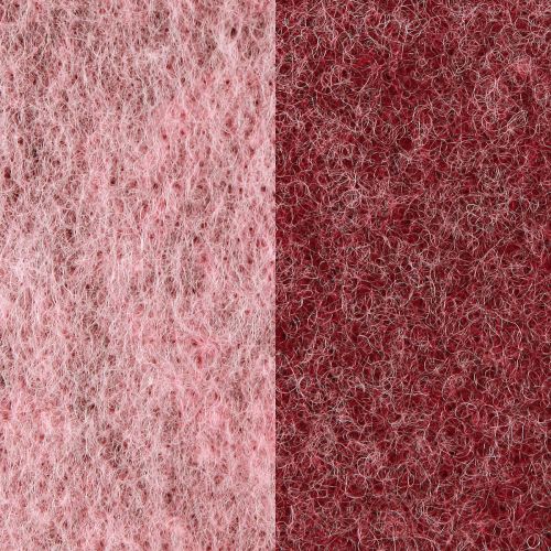 Artículo Cinta de fieltro cinta decorativa fieltro de lana rosa baya bicolor 15cm 5m