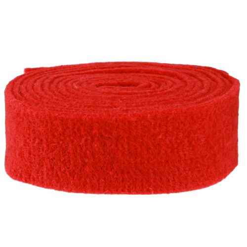 Artículo Cinta de fieltro rojo oscuro 7,5cm 5m