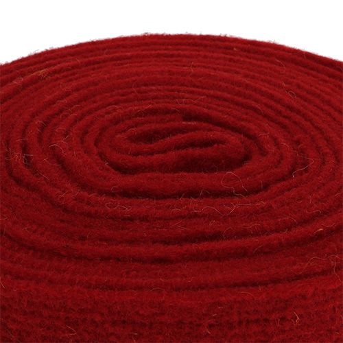 Artículo Cinta de fieltro rojo oscuro 7,5cm 5m