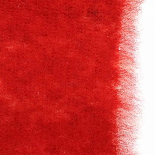 Artículo Cinta de fieltro decorativa bicolor roja, blanca Cinta para macetas Navidad 15cm × 4m