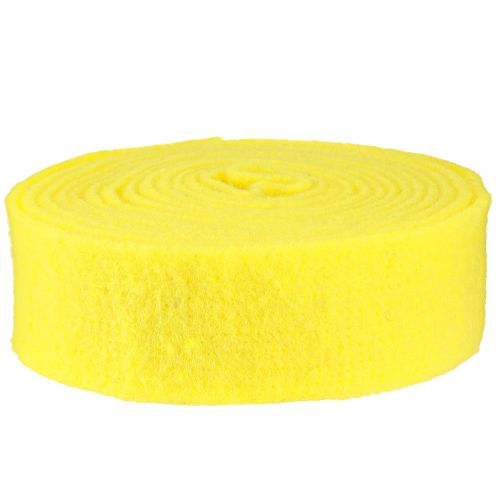 Artículo Cinta de fieltro cinta decorativa amarilla fieltro 7,5cm 5m