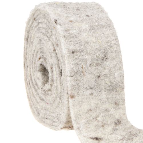 Floristik24 Cinta de fieltro gris 7,5cm 5m