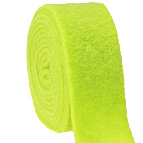 Floristik24 Cinta de fieltro verde 7,5cm 5m