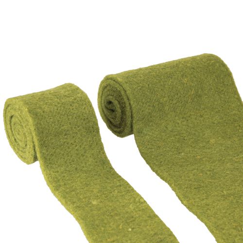 Artículo Cinta de fieltro cinta de lana verde verde musgo A7/15cm L1m/1m juego de 2