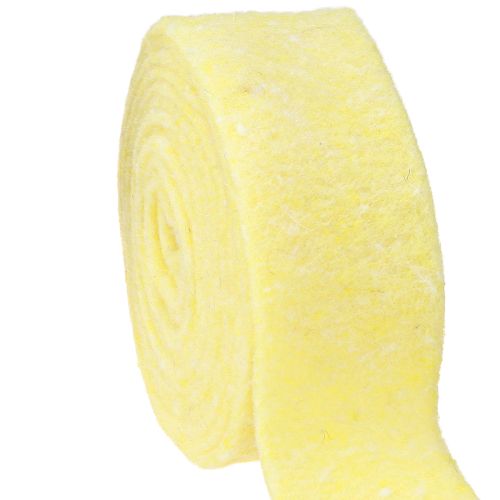 Artículo Cinta de fieltro amarillo claro 7,5cm 5m