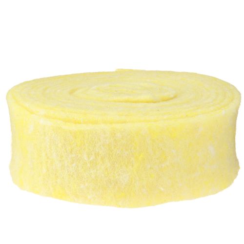 Artículo Cinta de fieltro amarillo claro 7,5cm 5m