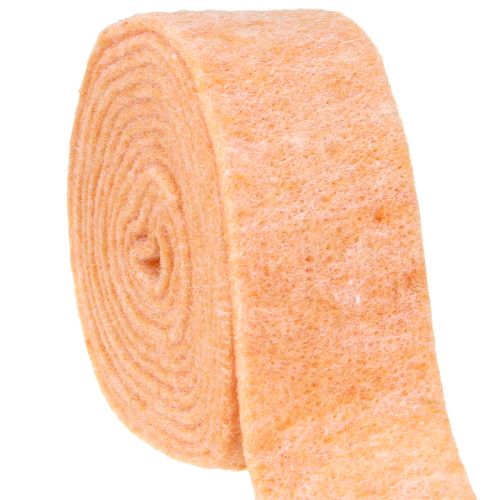 Floristik24 Cinta de fieltro naranja 7,5cm 5m
