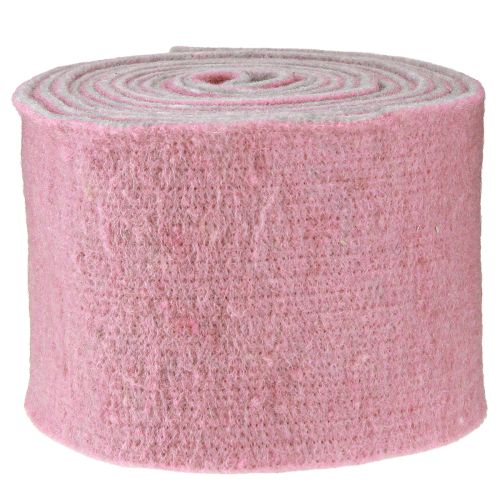 Artículo Cinta de fieltro, cinta para macetas bicolor rosa viejo/gris 15cm 5m