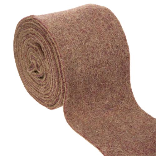 Cinta de fieltro bicolor de lana, 100% lana, morado/marrón, 15 cm x 5 m comprar | Floristik24.es