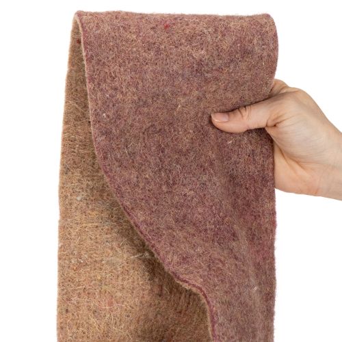 Cinta de fieltro bicolor de lana, 100% lana, morado/marrón, 15 cm x 5 m | Floristik24.es