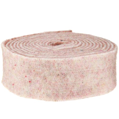 Artículo Cinta de fieltro cinta de lana tejido decorativo marrón beige fieltro de lana 7,5cm 5m