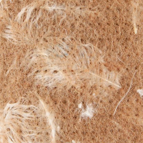 Artículo Cinta de fieltro cinta de lana tejido decorativo plumas marrones fieltro de lana 15cm 5m