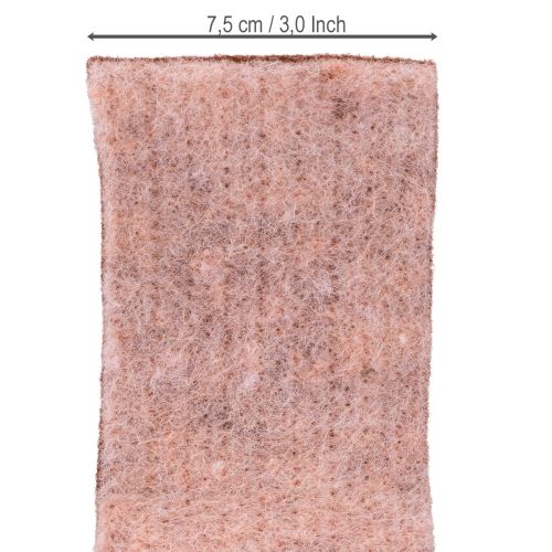 Artículo Cinta de fieltro bicolor, cinta para macetas, cinta de fieltro de lana rosa y rojo, 7,5 cm, 5 m