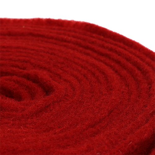 Cinta de fieltro 15cm x 5m rojo oscuro