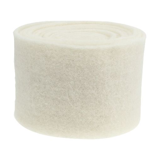 Artículo Cinta de fieltro 15cm x 5m blanca