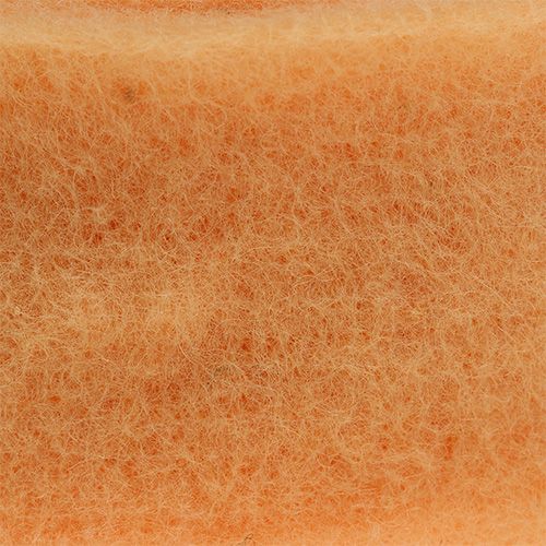 Floristik24 Cinta de fieltro 7,5cm 5m naranja claro