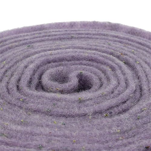 Floristik24 Cinta de fieltro Emoción con flores de lavanda 15cm x 5m violeta