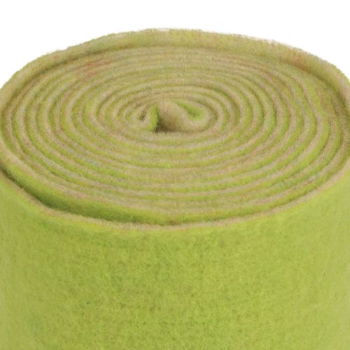 Artículo Cinta de fieltro Franzi cinta de lana fieltro de lana verde claro 15cm 4m