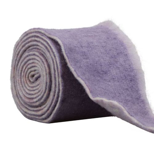 Floristik24 Cinta de fieltro Franzi fieltro de lana cinta de lana púrpura 2 colores 15cm 4m