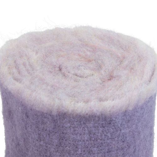 Artículo Cinta de fieltro Franzi fieltro de lana cinta de lana púrpura 2 colores 15cm 4m