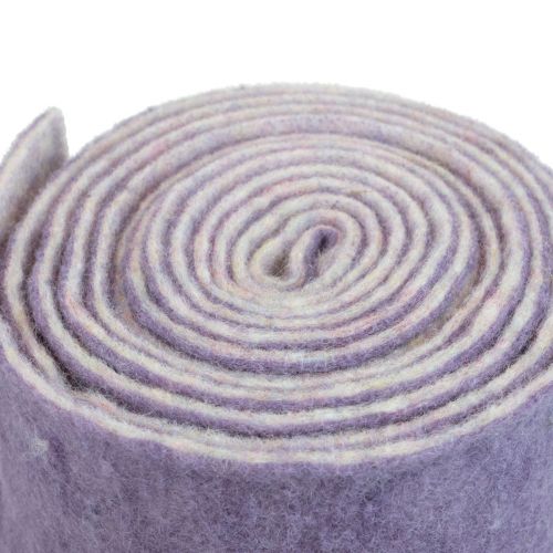 Artículo Cinta de fieltro Franzi fieltro de lana cinta de lana púrpura 2 colores 15cm 4m