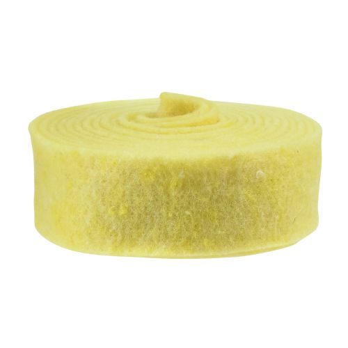 Cinta de fieltro amarillo claro 7,5cm 5m