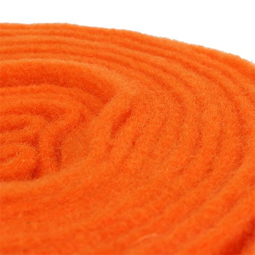 Cinta de fieltro naranja 15cm 5m