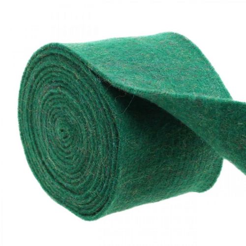 Floristik24 Cinta de fieltro, cinta para macetas, fieltro de lana verde, dorado brillante 15cm 5m