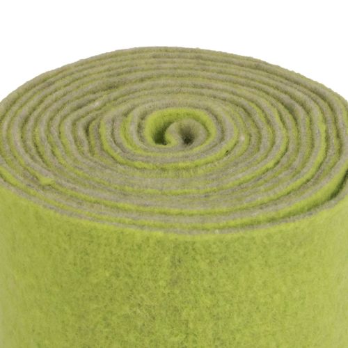 Floristik24 Cinta de fieltro cinta de lana rollo de fieltro cinta decorativa verde gris 15cm 5m