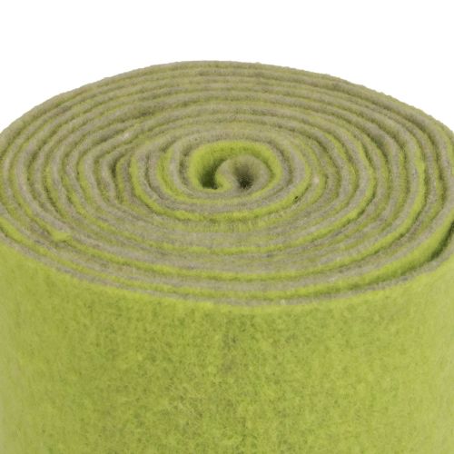 Artículo Cinta de fieltro cinta de lana rollo de fieltro cinta decorativa verde gris 15cm 5m