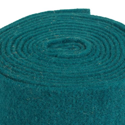 Cinta de fieltro cinta de lana rollo de fieltro azul turquesa verde 7,5cm 5m