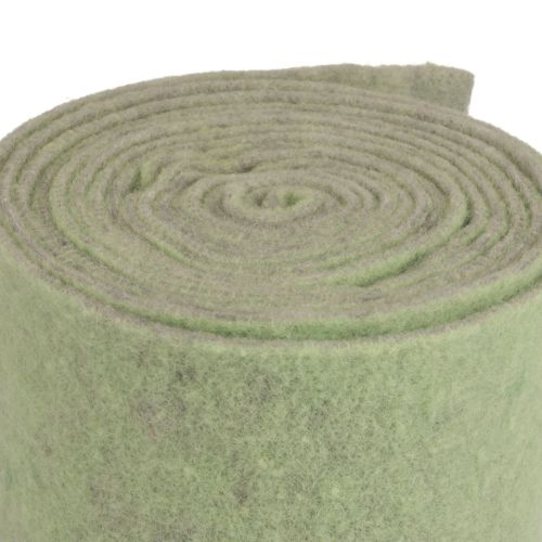 Floristik24 Cinta de fieltro cinta de lana gris verde cinta decorativa esponjosa 14cm 5m