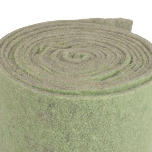 Artículo Cinta de fieltro cinta de lana gris verde cinta decorativa esponjosa 14cm 5m