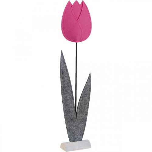 Flor de fieltro fieltro deco flor tulipán rosa decoración de mesa Al. 68 cm