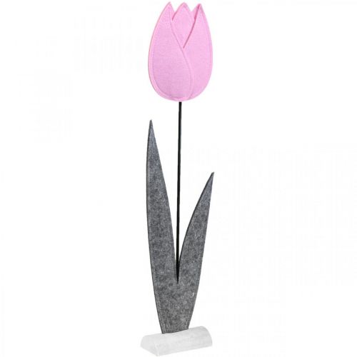 Flor de fieltro fieltro deco flor tulipán rosa decoración de mesa Al. 68 cm
