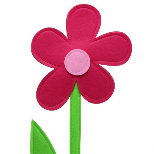 Floristik24 Flor de fieltro rosa 120cm