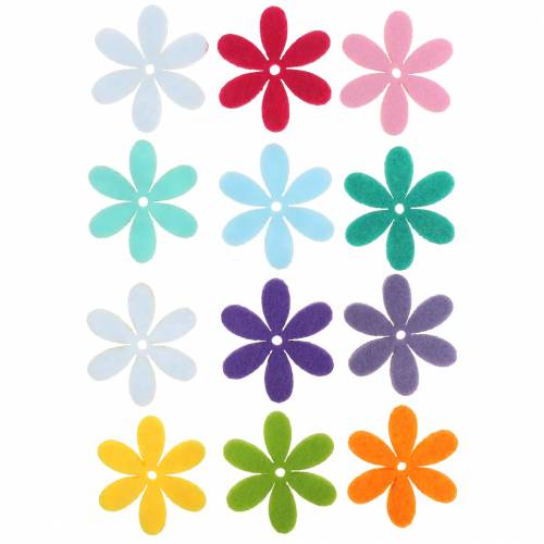 Flores de fieltro 4,5 cm 36 piezas de diferentes colores Flores de fieltro para espolvorear y pegar