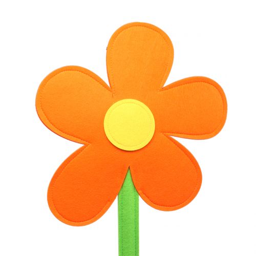 Floristik24 Flor de fieltro naranja 87cm