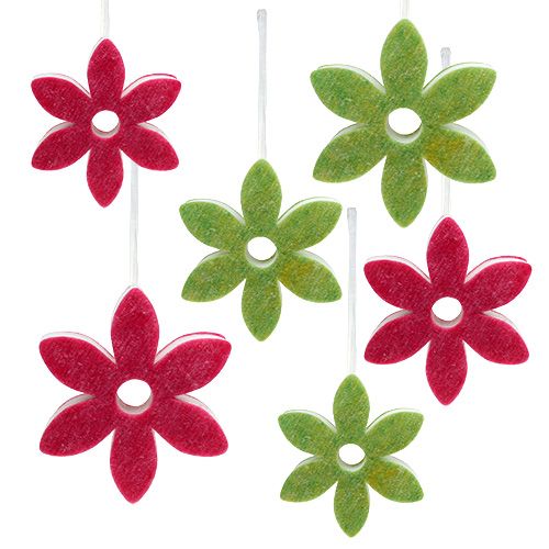 Floristik24 Mezcla de flores de fieltro para colgar Ø15-24cm 6pcs