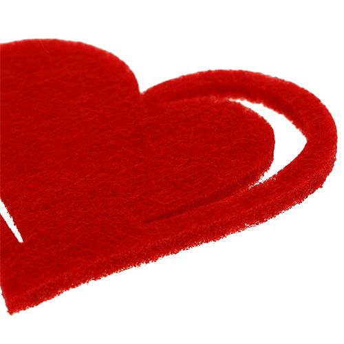 Floristik24 Corazones de fieltro 5,5cm rojo 90pcs