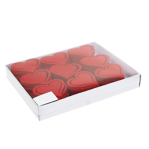 Floristik24 Corazones de fieltro 5,5cm rojo 90pcs