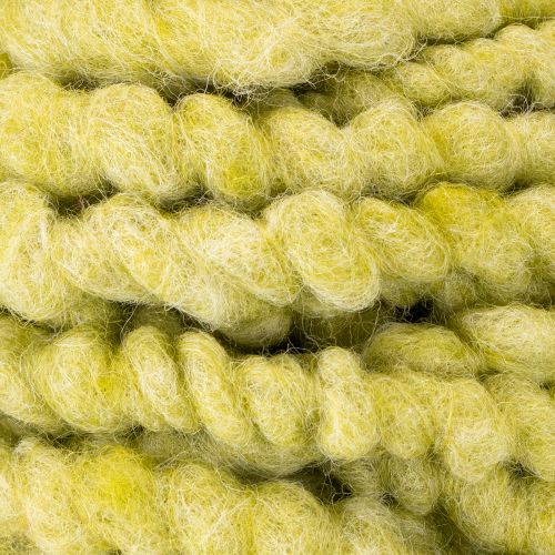 Artículo Cordón de fieltro, lana, verde, 25 m, cinta decorativa, floristería, decoración, manualidades, bricolaje