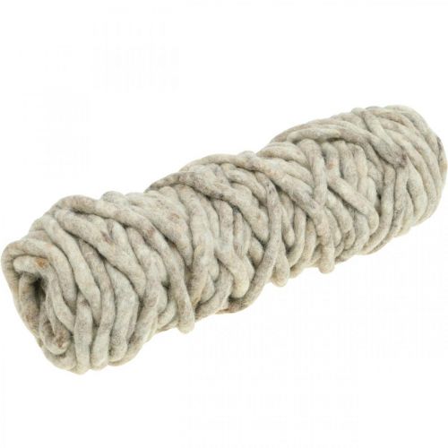 Floristik24 Cordón de fieltro Velcro Mirabell 25m beige/marrón