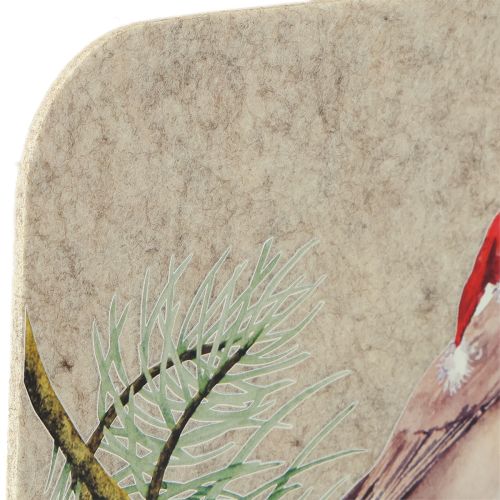Floristik24 Tapete de fieltro para mesa, color gris petirrojo, 40×30 cm, 4 unidades