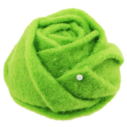 Floristik24 Fieltro rosa verde Ø8cm H4.5cm 6pcs