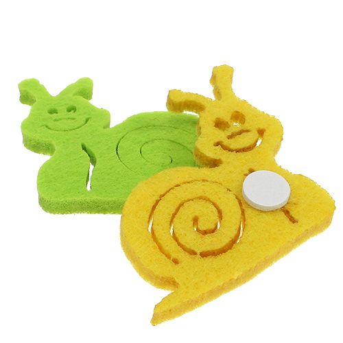 Floristik24 Caracol de fieltro con punto adhesivo 5cm surtido 36 piezas