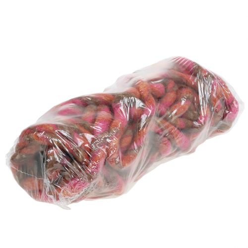 Floristik24 Fieltro Cordón 25m Marrón, Rojo, Rosa