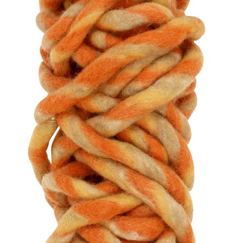 Floristik24 Fieltro Cordón 25m Naranja, Amarillo, Marrón